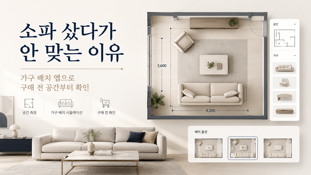 소파 구매 전 공간 확인법…가구 배치 앱을 활용한 실패 없는 선택