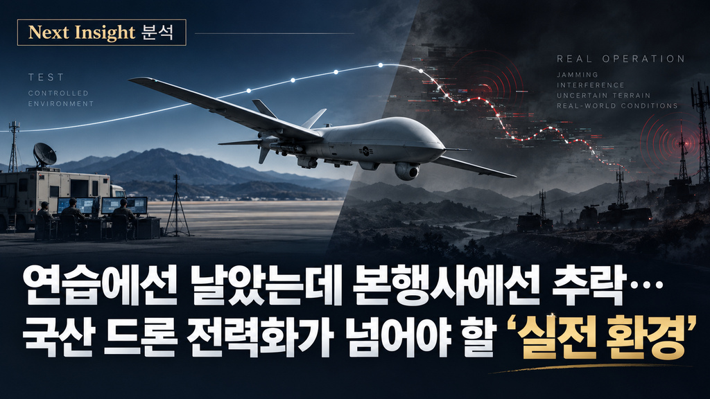 “연습에선 날았는데 본행사에선 추락…국산 드론 전력화가 넘어야 할 ‘실전 환경’”