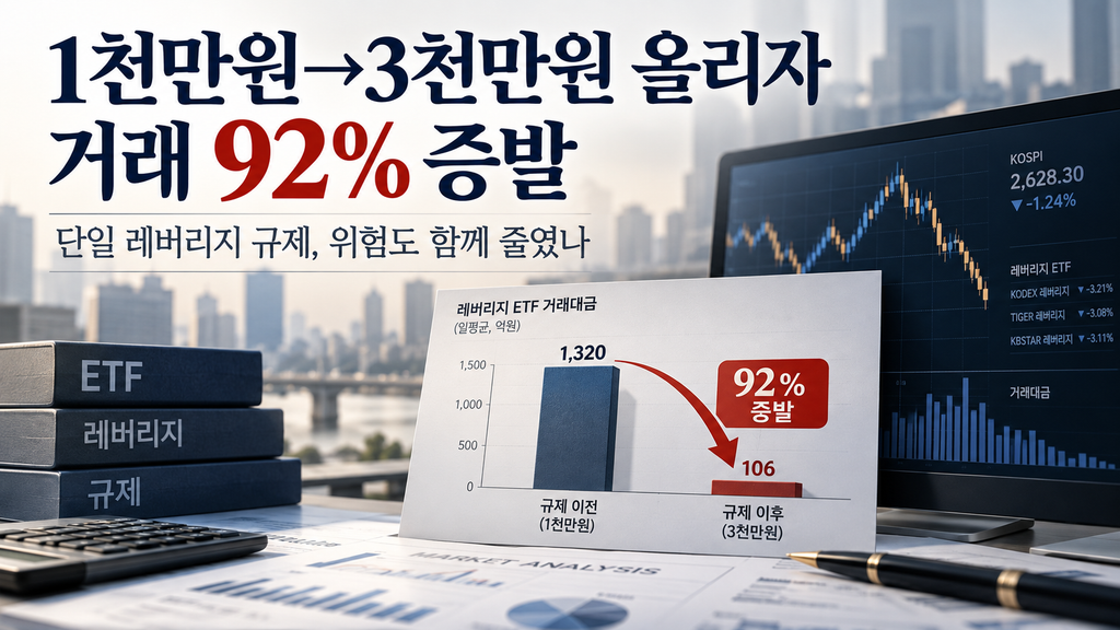 1천만원→3천만원 올리자 거래 92% 증발…단일 레버리지 규제, 위험도 함께 줄였나