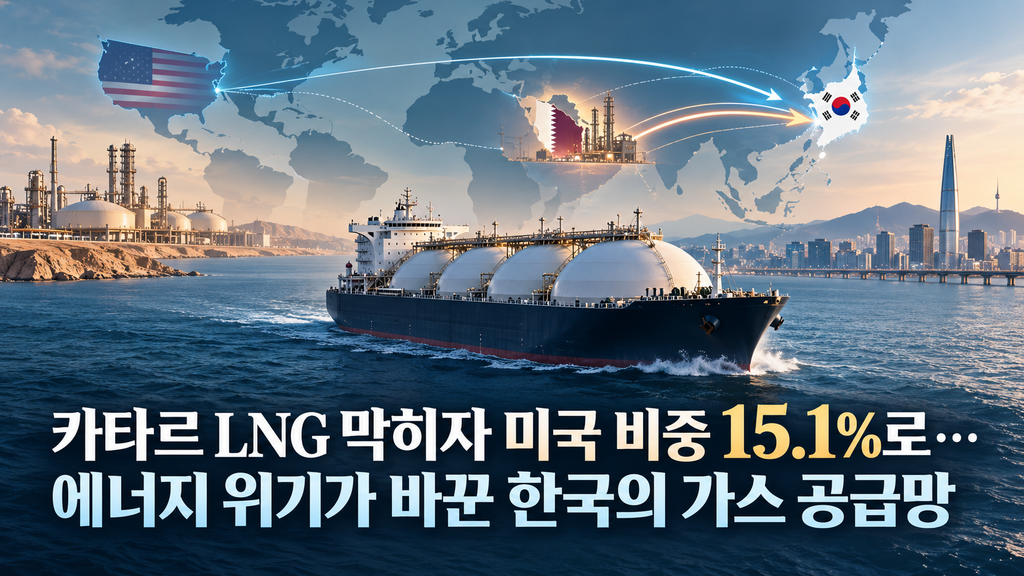 카타르 LNG 막히자 미국 비중 15.1%로…에너지 위기가 바꾼 한국의 가스 공급망