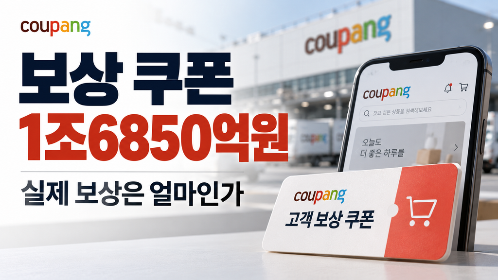 쿠팡 보상 쿠폰 1조6850억원…소비자에게 돌아간 실제 보상은 얼마인가