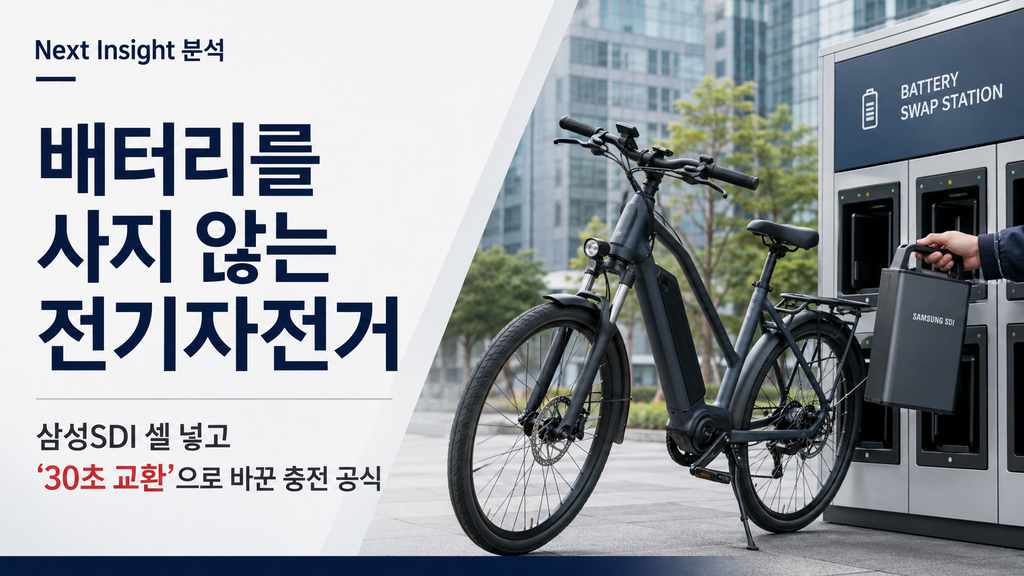 배터리를 사지 않는 전기자전거…삼성SDI 셀 넣고 ‘30초 교환’으로 바꾼 충전 공식