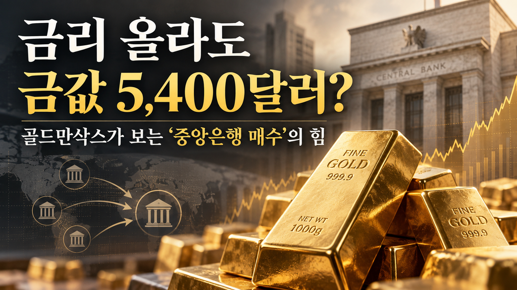 금리 올라도 금값 5,400달러?…골드만삭스가 보는 ‘중앙은행 매수’의 힘