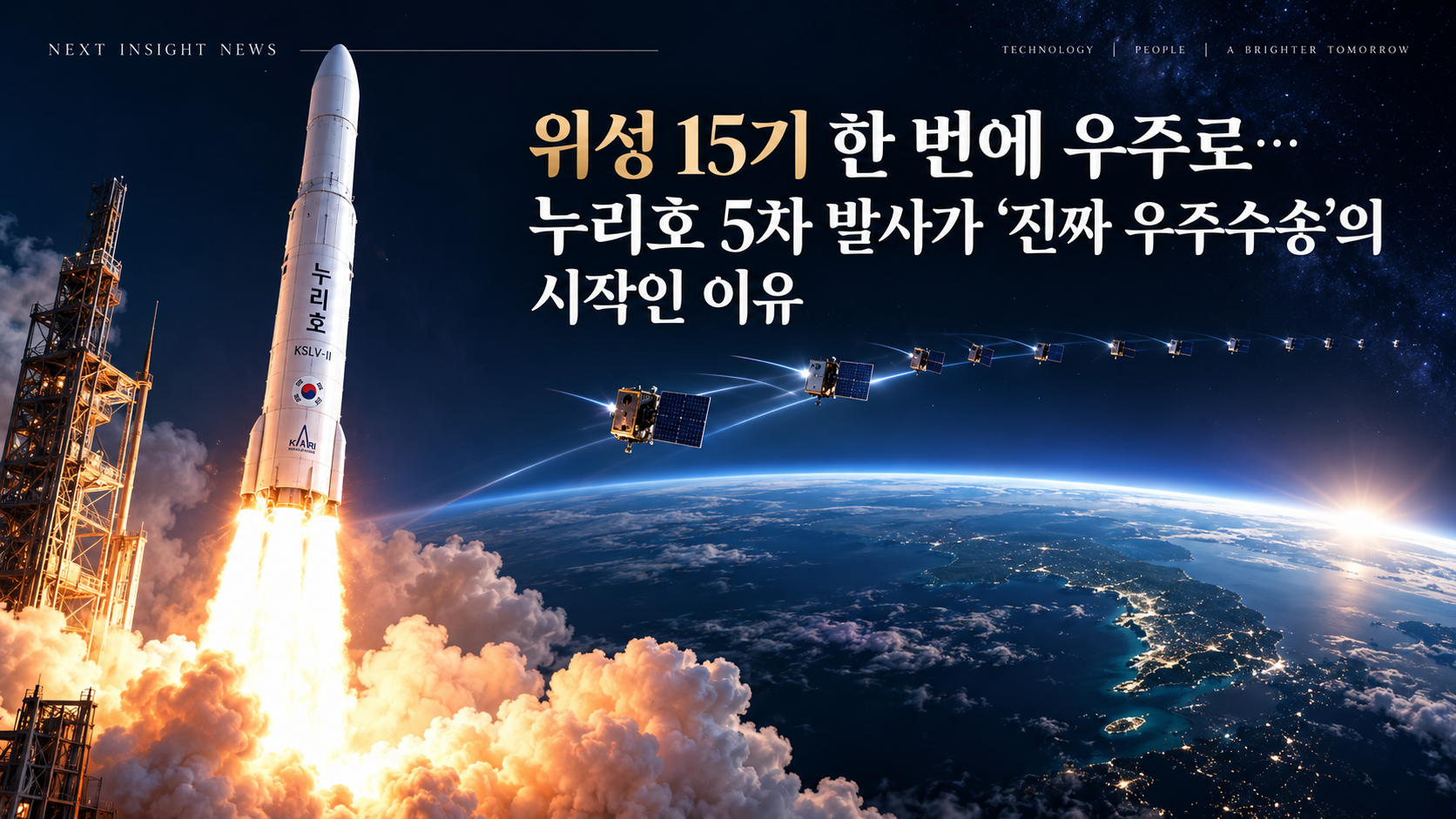 위성 15기 한 번에 우주로…누리호 5차 발사가 ‘진짜 우주수송’의 시작인 이유